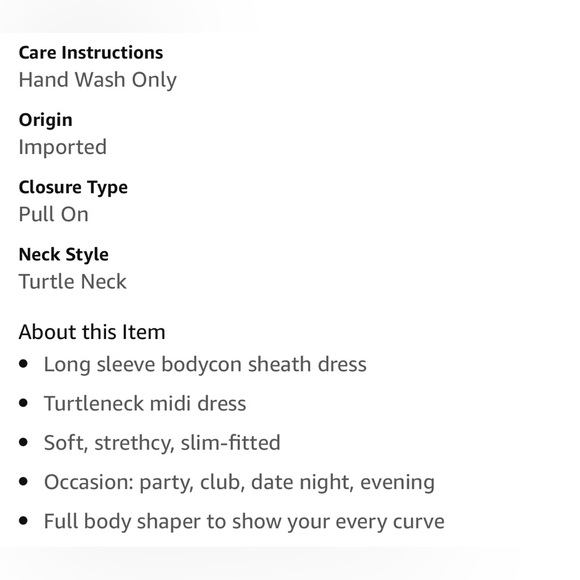 Womens Turtleneck Long Sleeve Bodycon Midi Sheath Dress in red - Picture 10 of 10